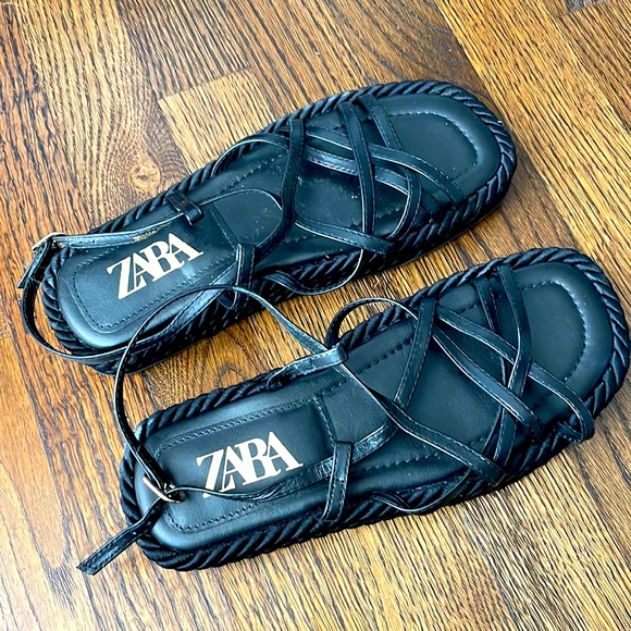 Zara rope aerosole platform sandal